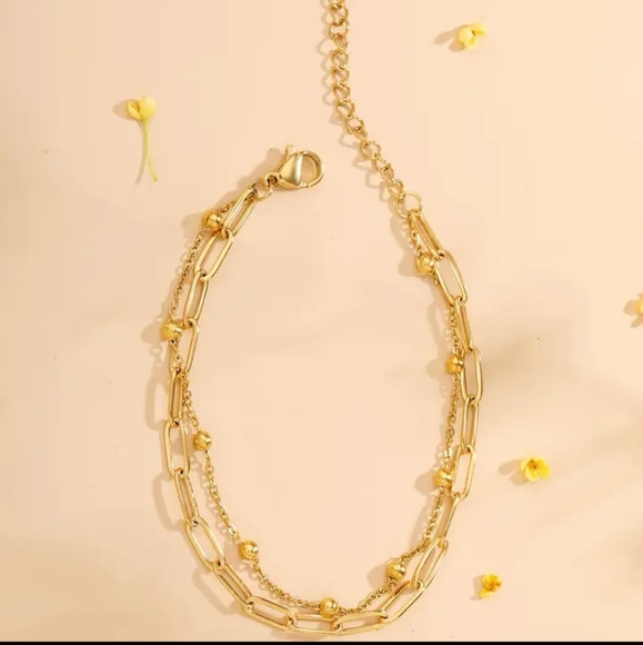 18K Gold Plated Chain Bracelet - Picture 8 of 9